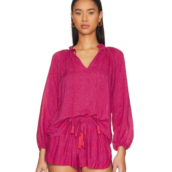 Natalie Martin Tops - Natalie Martin Patterned Long Sleeve Top Size Small
